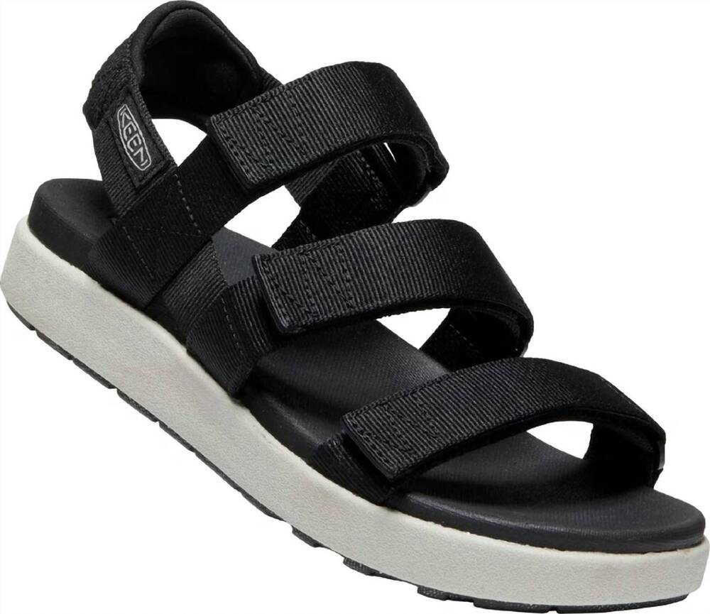 NEW KEEN women's elle strappy sandals in black/vapor